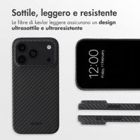 Accezz Cover MagSafe Kevlar® Apple iPhone 18 Pro / 17 Pro - Nero