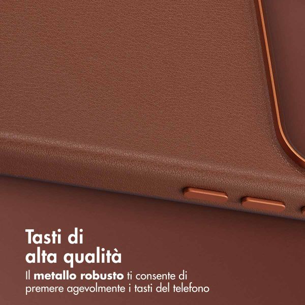 Accezz Cover in Pelle con MagSafe Apple iPhone 17 Pro Max - Sienna Brown