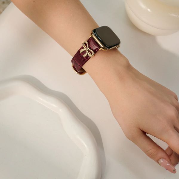Burga Cinturino in vera pelle Apple Watch | 38/40/41/42 mm - Mobwife / Gold