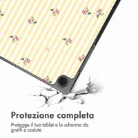imoshion Cover Trifold Design Samsung Galaxy Tab A11 Plus / A9 Plus - Garden Stripes