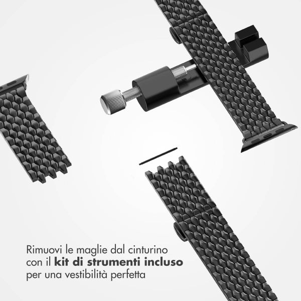 Selencia Cinturino Drago in acciaio Apple Watch | 44/45/46/49 mm - Nero