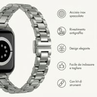 Selencia Cinturino sottile in acciaio a maglie Apple Watch | 38/40/41/42 mm - Argento