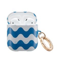 Selencia Cover Vivid  Apple Airpods 1 / 2 - Wave Vibes Classic Blue