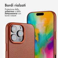 Accezz Cover in Pelle con MagSafe Apple iPhone 16 Pro Max - Sienna Brown
