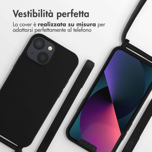 imoshion Cover in Silicone con Cordino Apple iPhone 13 Mini - Nero