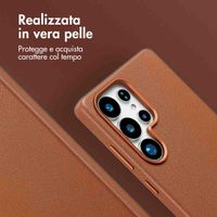 Accezz Cover in Pelle con MagSafe Samsung Galaxy S25 Ultra - Sienna Brown