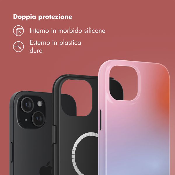 Selencia Cover posteriore Vivid con MagSafe Apple iPhone 15 - Gradient Soft Blush