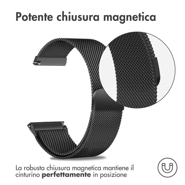 imoshion Cinturino milanese magnetico  - Attacco universale 18 mm - Nero