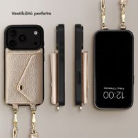 Selencia Cover per telefono Sera con cordino e portacarte a busta Apple iPhone 18 Pro Max / 17 Pro Max - Champagne