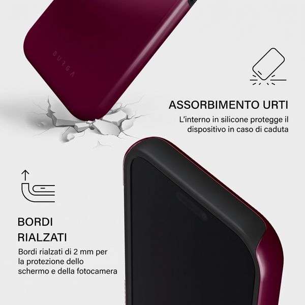 Burga Cover Posteriore Resistente con MagSafe Apple iPhone 17 - Dark Cherry