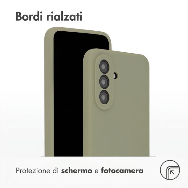 Accezz Cover Posteriore in Silicone Liquido Samsung Galaxy A37 (5G) - Cooper Green