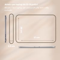 Selencia Cover per laptop in velluto a coste 15-16 pollici - Sleeve per laptop - Soft Blush