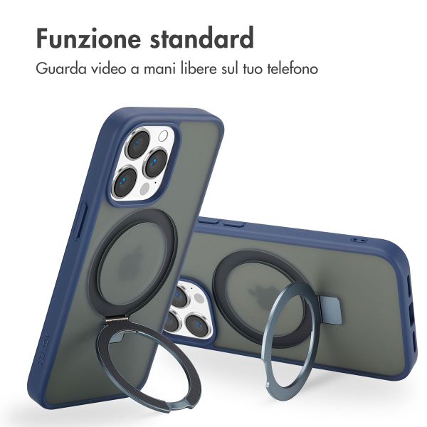 Accezz Cover con anello e supporto con MagSafe Apple iPhone 13 Pro - Blu
