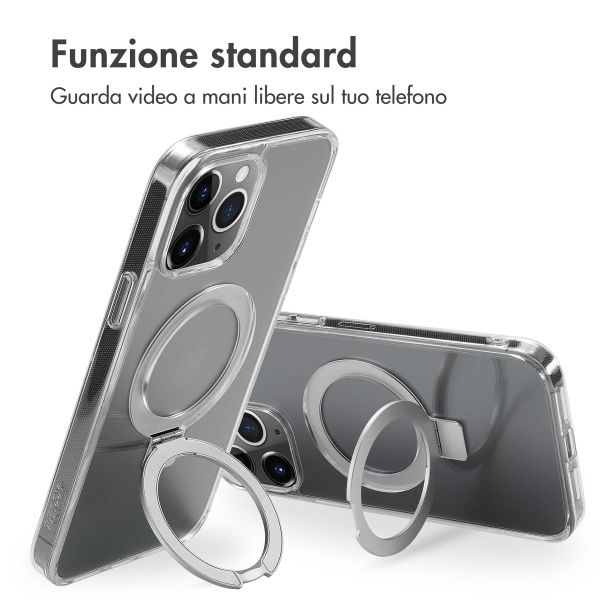 Accezz Cover con anello e supporto con MagSafe Apple iPhone 13 Pro Max - Trasparente