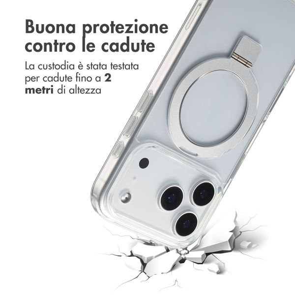 Accezz Cover con anello e supporto con MagSafe Apple iPhone 17 Pro - Trasparente