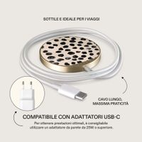 Burga Caricabatterie magnetico wireless - MagSafe e Qi2 - Almond Latte / Gold