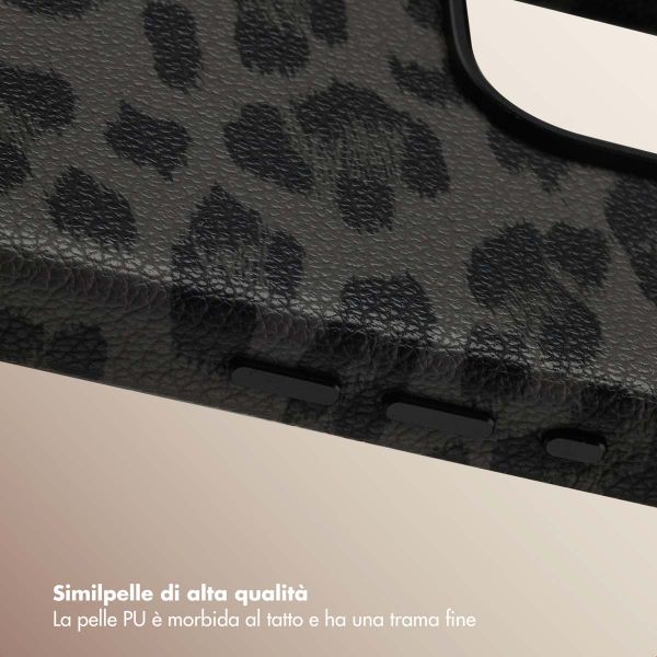 Selencia Cover Sabi Stampa pantera con MagSafe Apple iPhone 16 Pro Max - Midnight Black