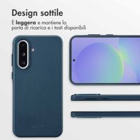 Accezz Cover in Pelle con MagSafe Samsung Galaxy A36 / A56 - Nightfall Blue