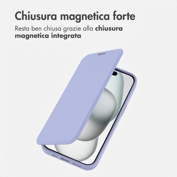imoshion Bookcase trasparente con MagSafe Apple iPhone 15 - Lilla