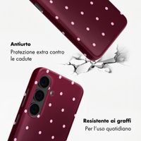 Selencia Cover Posteriore Vivid Samsung Galaxy S24 - Happy Dots Burgundy