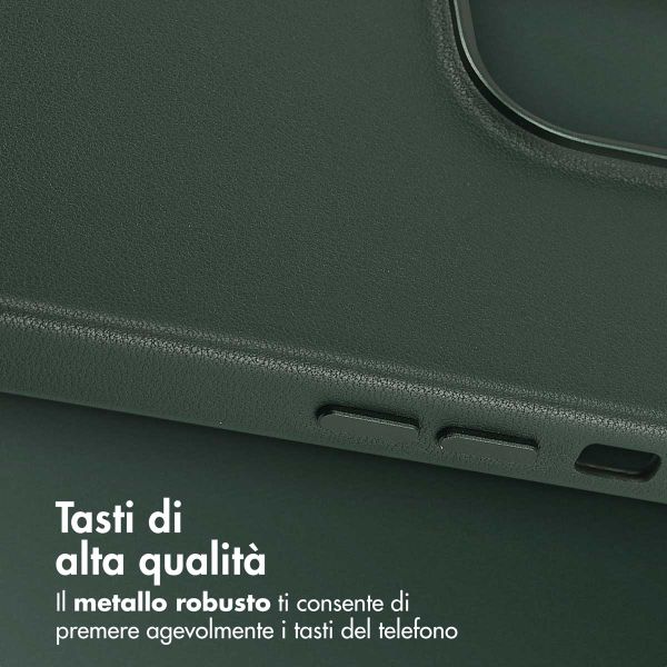Accezz Cover in Pelle con MagSafe Apple iPhone 14 Pro Max - Cedar Green