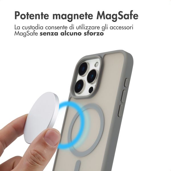 imoshion Cover posteriore Color Guard con MagSafe Apple iPhone 15 Pro Max - Grigio
