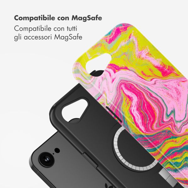 Selencia Cover posteriore Vivid con MagSafe Apple iPhone 17e / 16e - Marble Pink