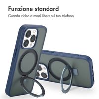 Accezz Cover con anello e supporto con MagSafe Apple iPhone 15 Pro - Blu