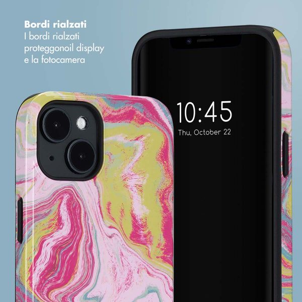 Selencia Cover posteriore Vivid con MagSafe Apple iPhone 14 - Marble Pink