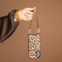 Selencia Cover per telefono Nova con cordino e portacarte Apple iPhone 13 Pro - Leopard