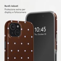 Selencia Cover Posteriore Vivid Apple iPhone 15 - Happy Dots Chocolate