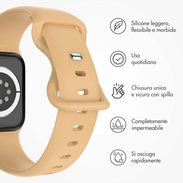 imoshion Cinturino in silicone⁺ Apple Watch | 44/45/46/49 mm - Taglia M/L - Walnut