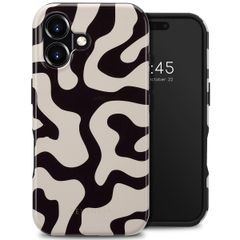 Selencia Cover posteriore Vivid con MagSafe Apple iPhone 16 - Art Wave Black