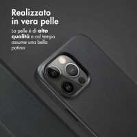 Accezz Cover in pelle 2 in 1 con MagSafe Apple iPhone 15 Pro Max - Onyx Black