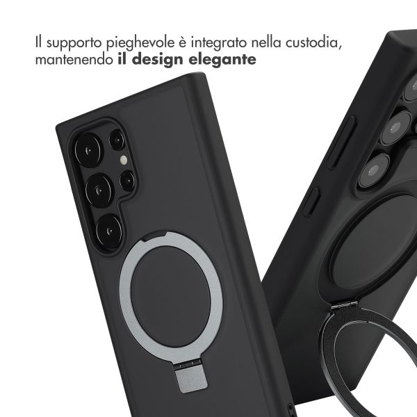 Accezz Cover con anello e supporto con MagSafe Samsung Galaxy S24 Ultra - Nero