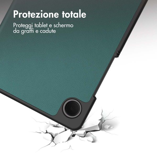 imoshion Cover a libro Trifold Samsung Galaxy Tab A11 / A9 8.7 pollici - Verde scuro