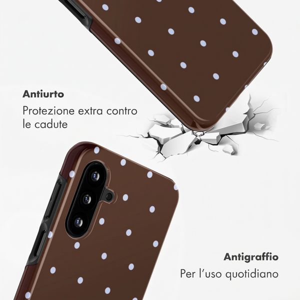 Selencia Cover Posteriore Vivid Samsung Galaxy A17 (5G) / (4G) - Happy Dots Chocolate