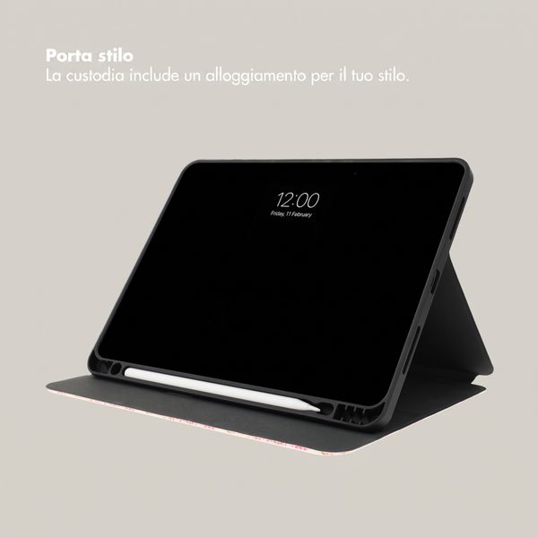 Selencia Cover per tablet Vivid Apple iPad Air 11 pollici (2026) M4 / (2025) M3 / (2024) M2 / Air 5 (2022) / Air 4 (2020) - Paisley Blush