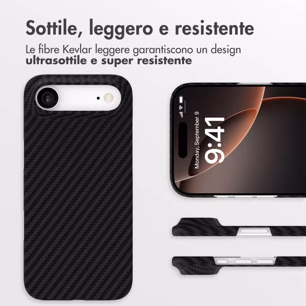 Accezz Cover MagSafe Kevlar® Apple iPhone Air - Nero