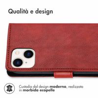 imoshion Cover a libro di Lusso Apple iPhone 15 - Rosso