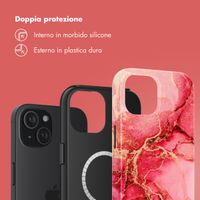Selencia Cover posteriore Vivid con MagSafe Apple iPhone 15 - Rosy Marble