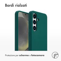 Accezz Cover in silicone liquido con MagSafe Samsung Galaxy S25 - Forest Green