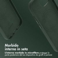 Accezz Cover in Pelle con MagSafe Apple iPhone 15 - Cedar Green