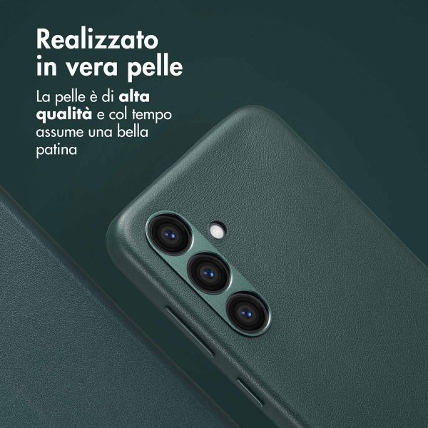 Accezz Cover in pelle 2 in 1 con MagSafe Samsung Galaxy S24 - Cedar Green