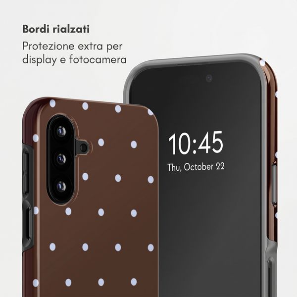 Selencia Cover Posteriore Vivid Samsung Galaxy A17 (5G) / (4G) - Happy Dots Chocolate