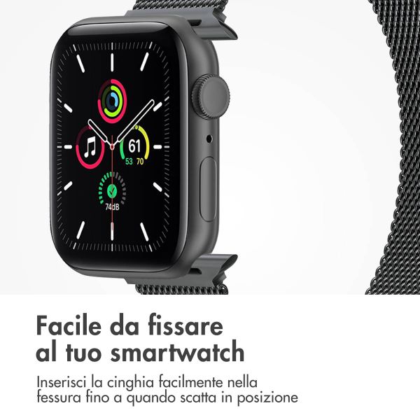 imoshion Cinturino milanese magnetico Apple Watch | 44/45/46/49 mm - Taglia S - Space Grey
