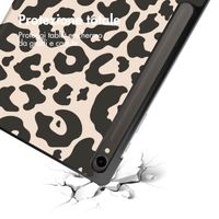 imoshion Cover Trifold Design Samsung Galaxy Tab S9 11.0 pollici - Leopard