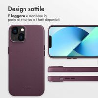 Accezz Cover in Pelle con MagSafe Apple iPhone 13 - Heath Purple