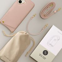 Selencia Cover per telefono Nova con cordino e portacarte Apple iPhone 16 - Dusty Rose