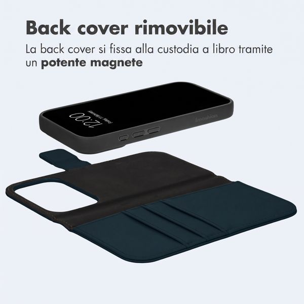 imoshion Cover a libro di lusso 2-in-1 rimovibile Apple iPhone 18 Pro Max / 17 Pro Max - Blu